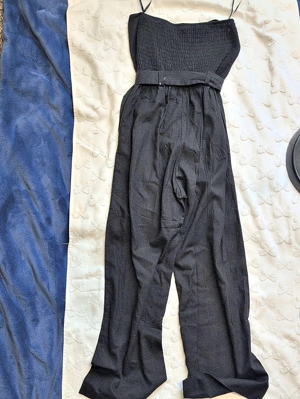 Monteau Los Angeles Black Wide Leg Jumpsuit Size Small Like New - Picture 6 of 11